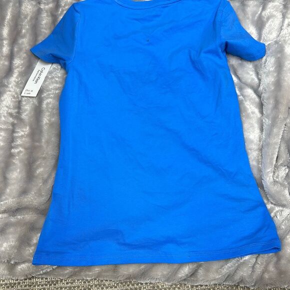 Calvin Klein Performance Women's Logo Tee - Deep Sky Blue Size XS - Picture 3 of 3